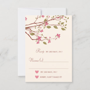 Sakura/Cherry Blossom Branch Casamento RSVP