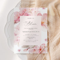 Sakura menina Bebê no Convite para chás de fraldas