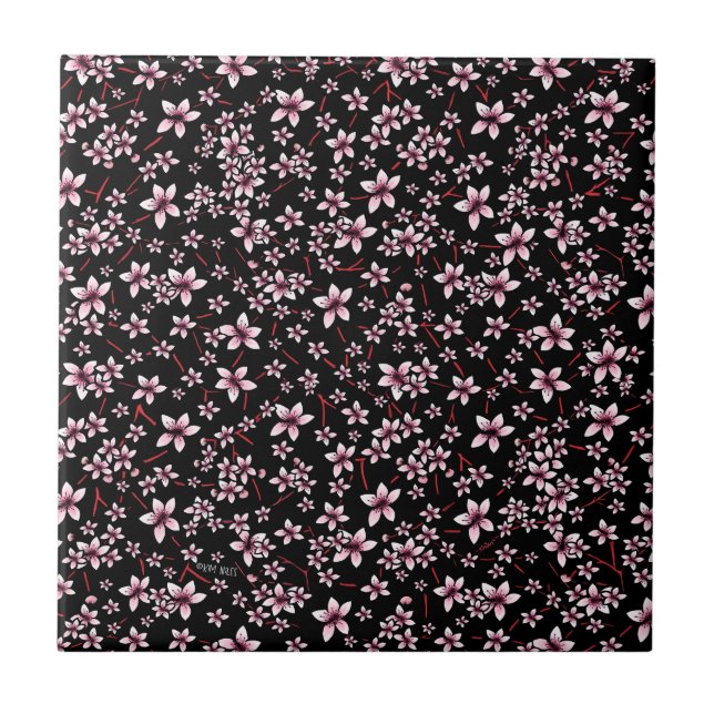 Sakura Rosa em Preto (Frente)