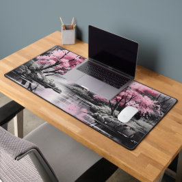 Sakura sobre a pintura de tinta fluvial