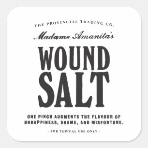 Sal sem fôlego - etiqueta do apothecary