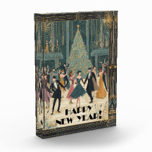 Sala de Dança Art Deco Feliz Ano Novo