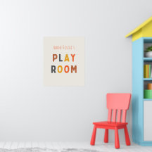 Sala de jogos Poster e Impressões personalizados