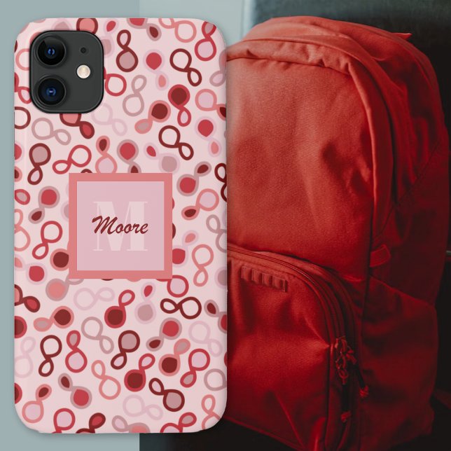 Sala Híbrida - Capa de telefone Rosa a Vermelha (Hybrid Paisley – Pink to Red Ombre Phone Case by Leapfroglisics Shop)