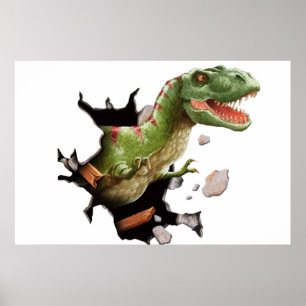 Sala Mural Poster para Crianças do Muro do T Rex D