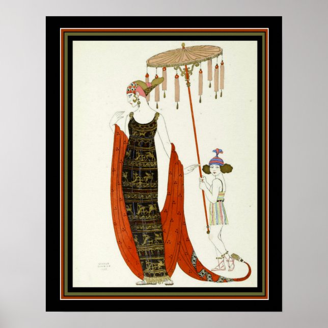 "Salabaccha" 1927 Barbier Art Deco Impressão 16x20 (Frente)