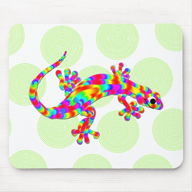 Salamandra Mousepad do arco-íris do divertimento (Frente)