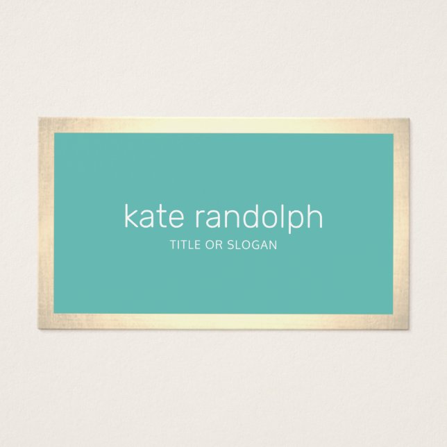 Salão de Beleza Dourada da Turquesa na moda Modern (Frente)