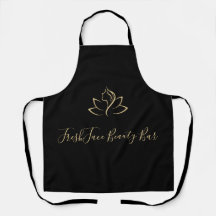 Salão de beleza elegante dourado e preto