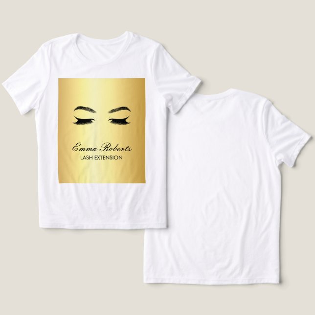 Salão de Beleza Golden Lashes & Brow (Design Frente e Verso)
