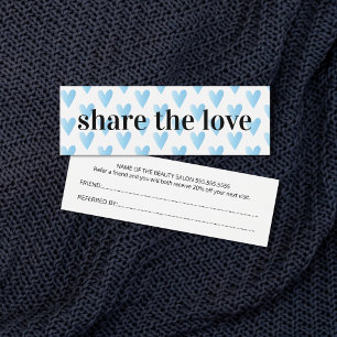 Salão de Beleza Legal Corações Azuis Moderno