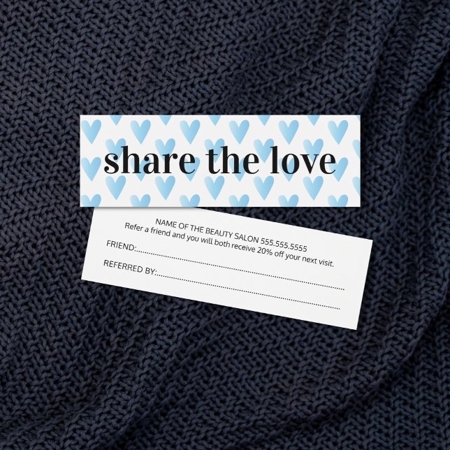 Salão de Beleza Legal Corações Azuis Moderno (Criador carregado)