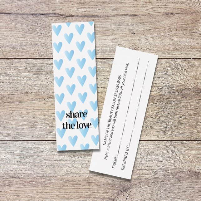 Salão de Beleza Legal Corações Azuis Moderno (Criador carregado)