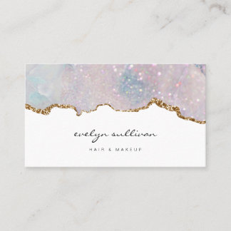 salão de beleza pastel cartão de visita