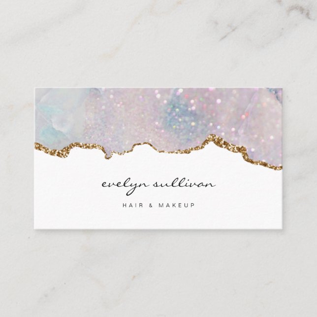 salão de beleza pastel cartão de visita (Frente)