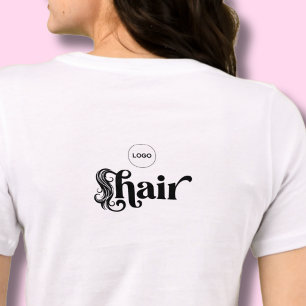 Salão de Cabelo Seu Logotipo Funcionário Branco
