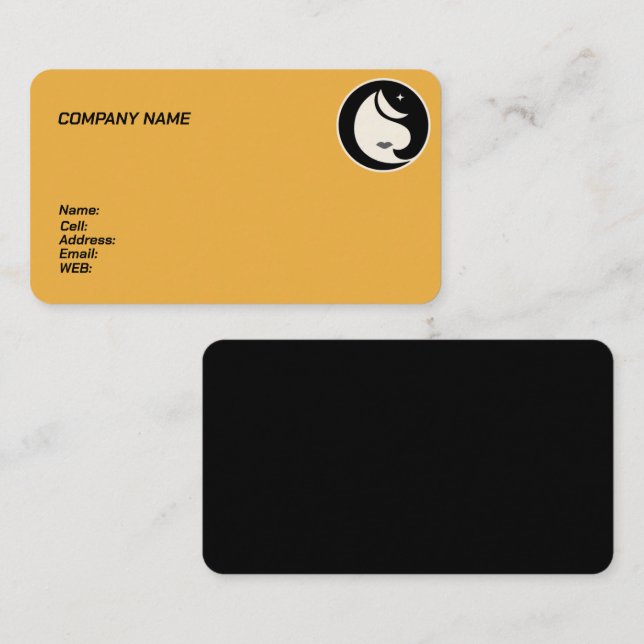 Salão de cabelos de CARTÃO DE VISITA de MODELO bás (Frente/Verso)