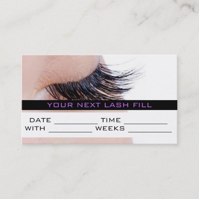 Salão de Extensões Lash de Composição de Cartão de (Frente)