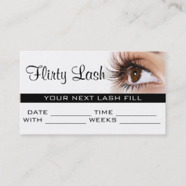 Salão de Extensões Lash de Composição de Cartão de