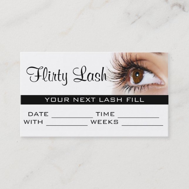 Salão de Extensões Lash de Composição de Cartão de (Frente)