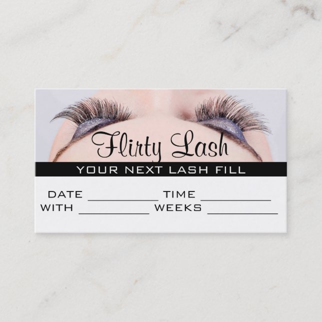 Salão de Extensões Lash de Composição de Cartão de (Frente)