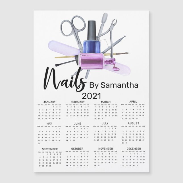 Salão de Unhas Aquarela Manicure Esmalte de Unhas (Frente)