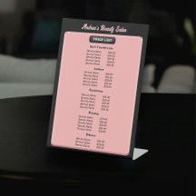 Salão profissional cor-de-rosa brilhante minimalis