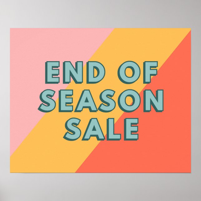 Sale Sign, End of Season Sale Poster (Frente)