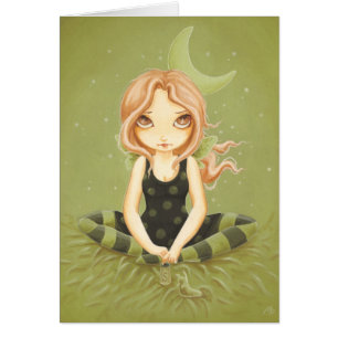 Salgando slugs - cartão feericamente do slug