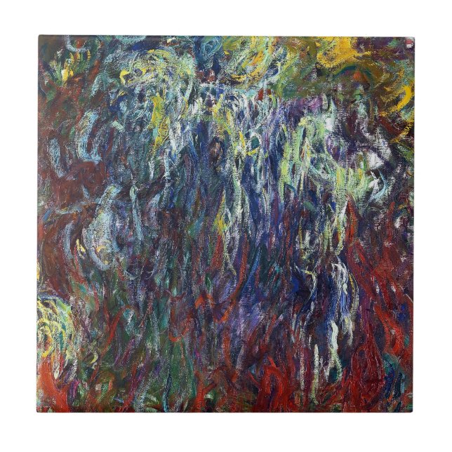 Salgueiro Weeping, pintura de Giverny Claude Monet (Frente)
