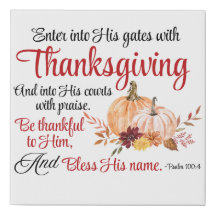 Salm 100:4 Entre em seus portões com Ação de Graça