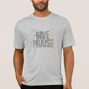 Salm 105:1 Camisa Cristã - "Dê Louvado"
