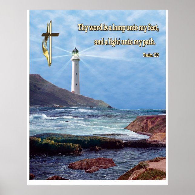 Salm 119 Christian Poster (Frente)