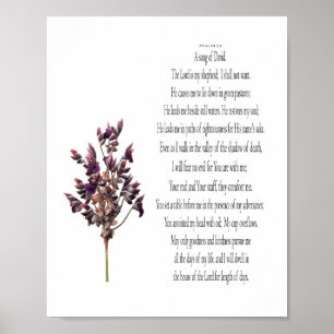 Salm 23, Poster Botânico Amarelo Roxo (Matte)