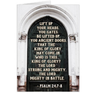 Salm 24:7 Levante a cabeça, seu cartão