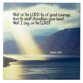 Salm 27:14 Espere no oceano Verso da Bíblia LORD