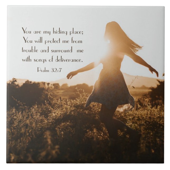 Salm 32:7 Você é meu esconderijo Bíblia Verse (Frente)