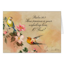 Salm 36:7 Seu Amor Ineficiente De DEUS, Cartão