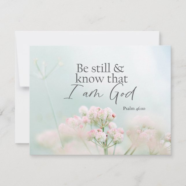 Salm 46:10 Esteja quieto e saiba que eu sou Deus - (Frente)