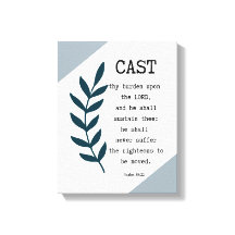 Salm 55:22 Decoração de Muro da Canvas Cristã