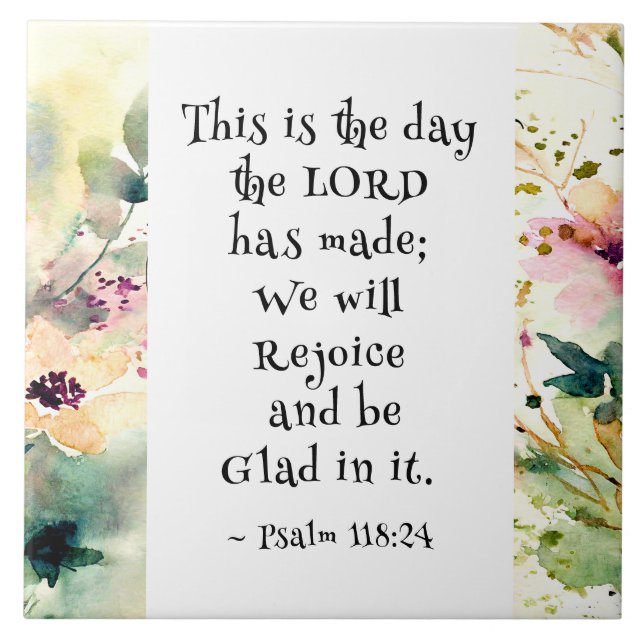 Salmo 118:24 Este é o dia em que o Senhor fez Bíbl (Frente)