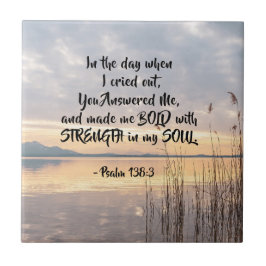 Salmo 138:3 Você me fez ficar bravo por cima do la