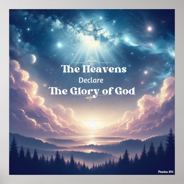 Salmo 19:1 poster cristão (Frente)