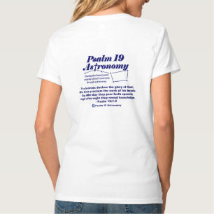Salmo 19 Astronomia Camiseta V-Pescoço feminino