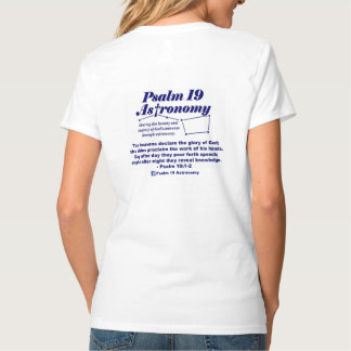 Salmo 19 Astronomia Camiseta V-Pescoço feminino