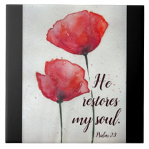 Salmo 23:3 Ele restaura minha alma, Bíblia Verse F