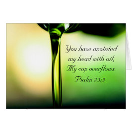 Salmo 23:5 Você uniu minha cabeça com cartão de ól