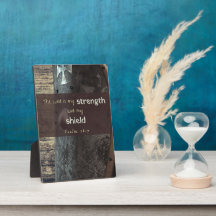 Salmo 28:7 Placa de resistência e blindagem