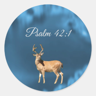 Salmo 42:1 Adesivo Redondo de Escritura sobre Cerv