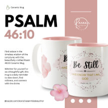 Salmo 46:10 Caneca Cerâmica